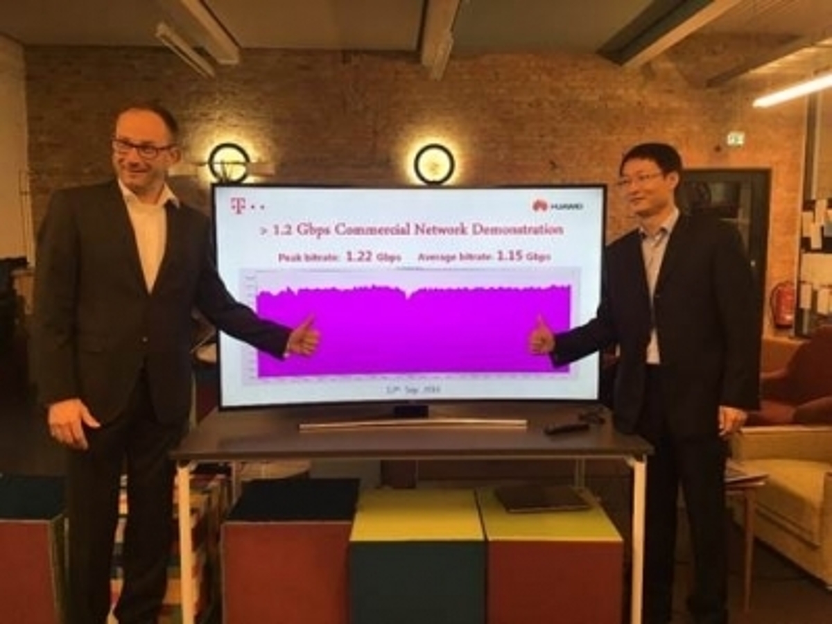 「ドイツ・テレコム、ファーウェイのLTE Advanced Pro(4.5G)ソリューションを活用し、毎秒1.2ギガビットのデータ通信速度を達成」の見出し画像