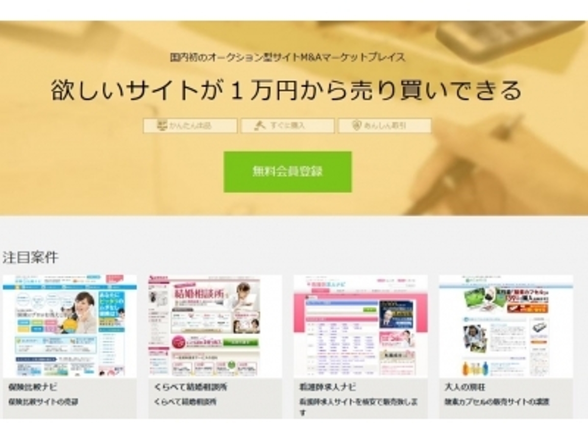 「GMOインターネット:サイト売買仲介サービス「サイトM&A byGMO」国内初!WEBサイトのマーケットプレイス「サイトM&Aマーケット」公開」の見出し画像