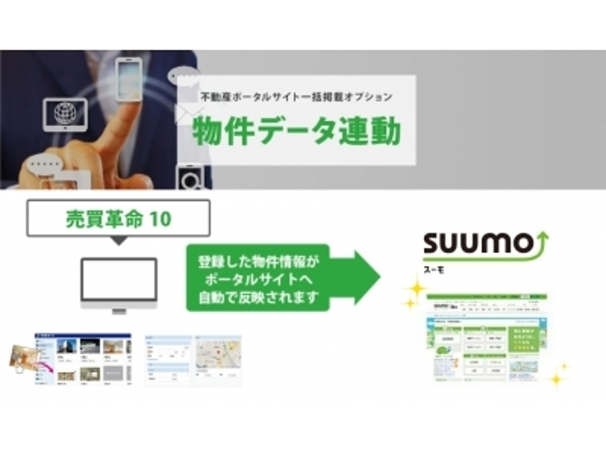 「売買革命10 物件データ連動オプションSUUMOをリリースいたします。」の見出し画像