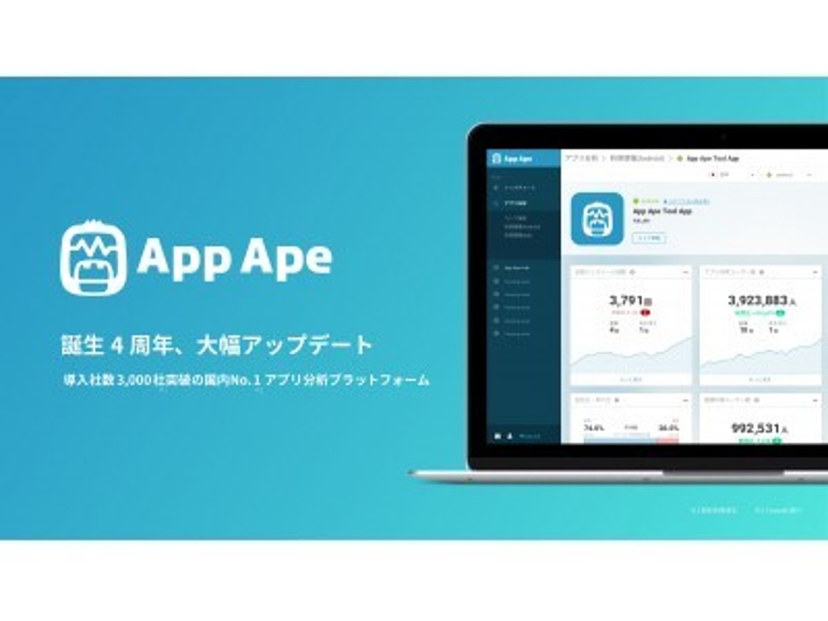 「App Ape、誕生4周年を迎え大幅アップデート」の見出し画像