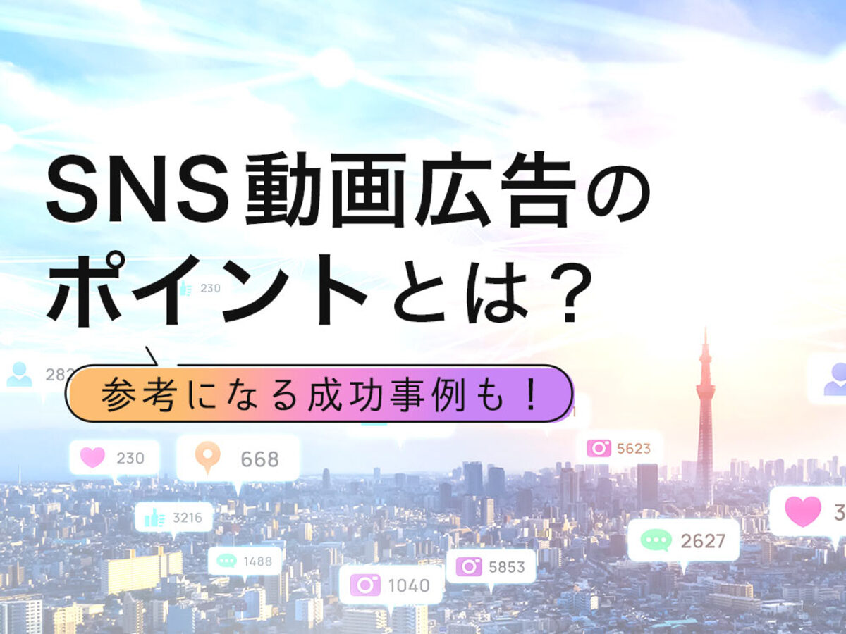 事例から学ぶSNS動画広告の基本的なポイント。費用や運用方法を解説