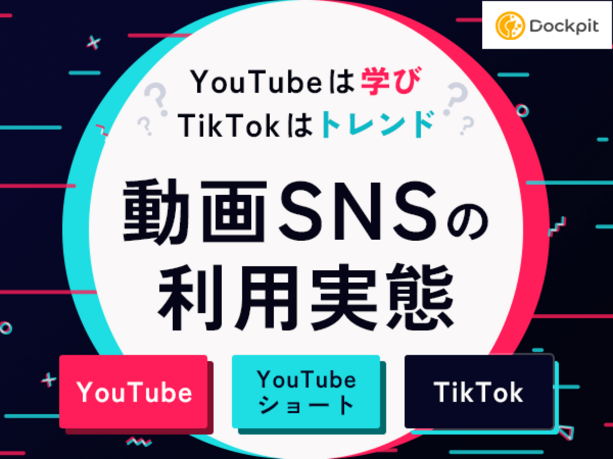 資料「動画SNSの利用実態 -YouTube・YouTubeショート・TikTok-」の表紙画像